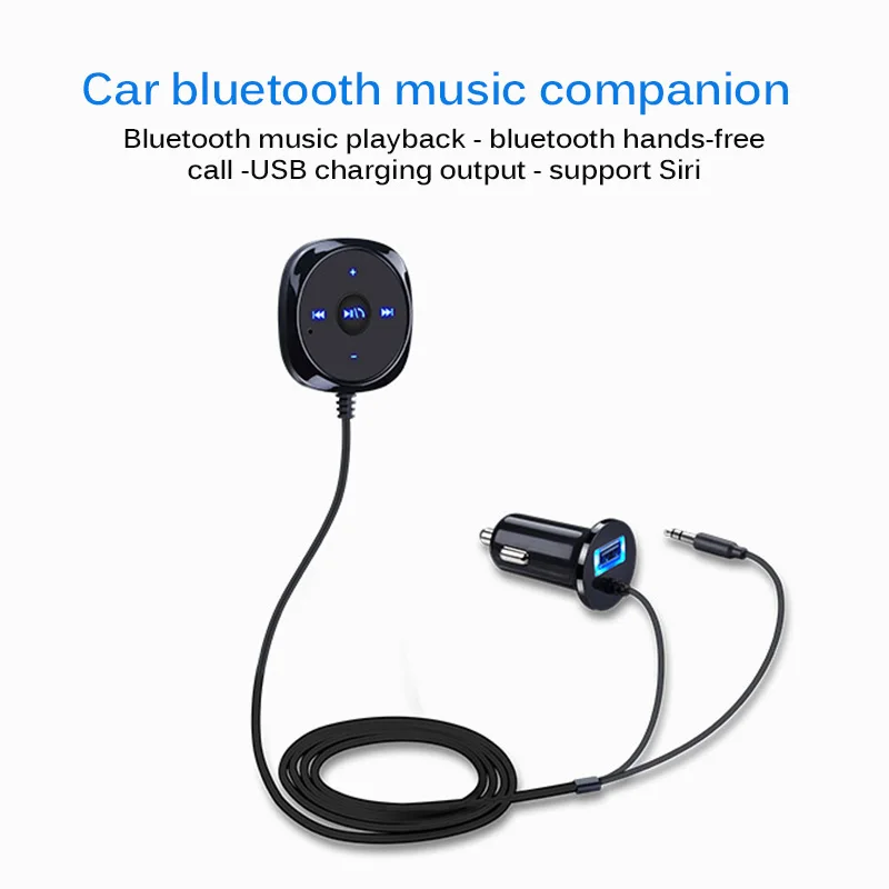 Onever 3,5 мм AUX аудио музыкальный приемник адаптер USB зарядное устройство Hands-free прикуриватель Магнитная база Bluetooth автомобильный комплект MP3 A2DP