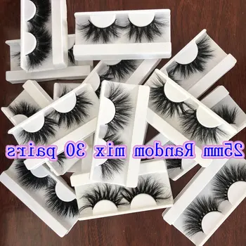 

Wholesale Random mix 30 pairs no box Mikiwi Eyelashes 3D Mink Lashes Handmade Dramatic 25mm mink lashes