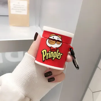 

Potato Chip Box Funny Silicone Soft Case For Apple Airpods Case Aipods 1/2 Cover Wireless Bluetooth Earphone Case Anti Fall