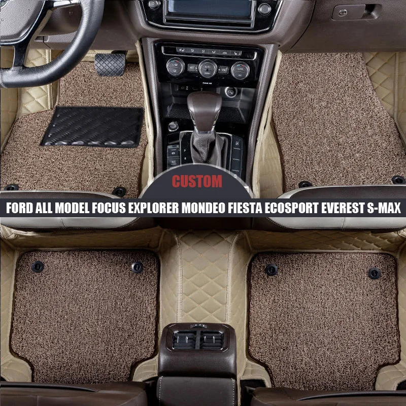 Пользовательские автомобильные коврики для Ford все модели focus explorer mondeo fiesta ecosport Everest s-max c-max Mustang edge Tourneo автомобильное Kuga