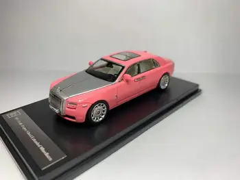 

1/64 Scale Rolls-Royce Ghost Extended Wheelbase Pink/Silver Diecast Car Model