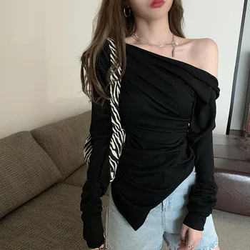 

PX2173 2020 T-shirt women summer design sense of slim sexy backless
