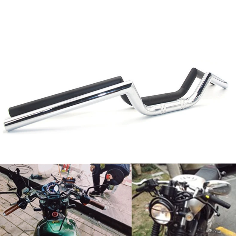 7//8/" 22mm Chrome Motorcycle Handlebar Drag Bar For Honda Yamaha Kawasaki BMW