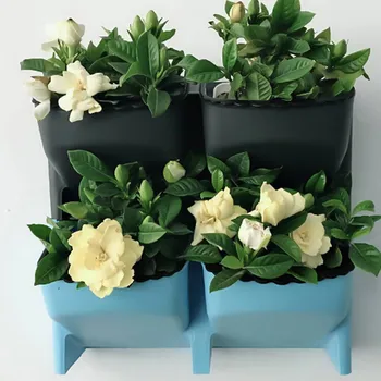 

1pc Plastic Resin Thickened Wall Hanging Combined Plant Wall Flower Pot Greening Project Home Gardening Supplies