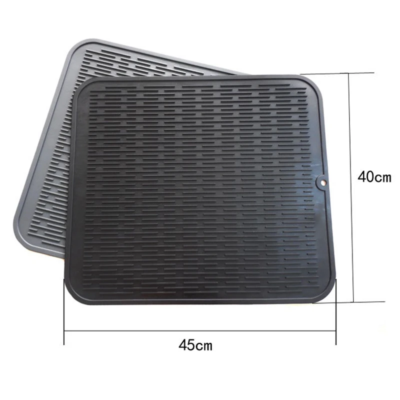  Large Multifunctional Silicone Placemat Dish Drying Mat Kitchen Draining Table Drain Mat Sink Non-S