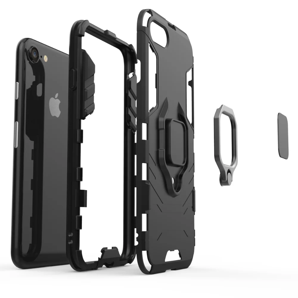 Роскошный бронированный противоударный чехол для iPhone 11 Pro Max XR XS Max чехол Stent Жесткий PC TPU задняя крышка для телефона для iPhone 8 7 6 Plus чехол