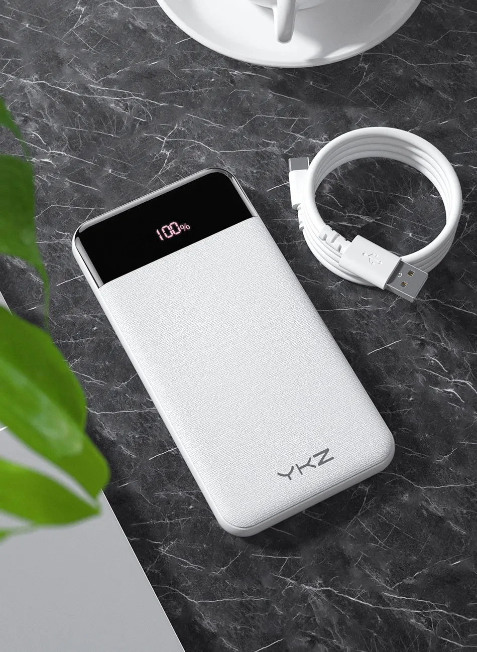 YKZ QC 3,0 светодиодный внешний аккумулятор 10000 мАч, портативный внешний аккумулятор для мобильного телефона, PD быстрое зарядное устройство, повербанк для Xiaomi Mi, Pover Bank