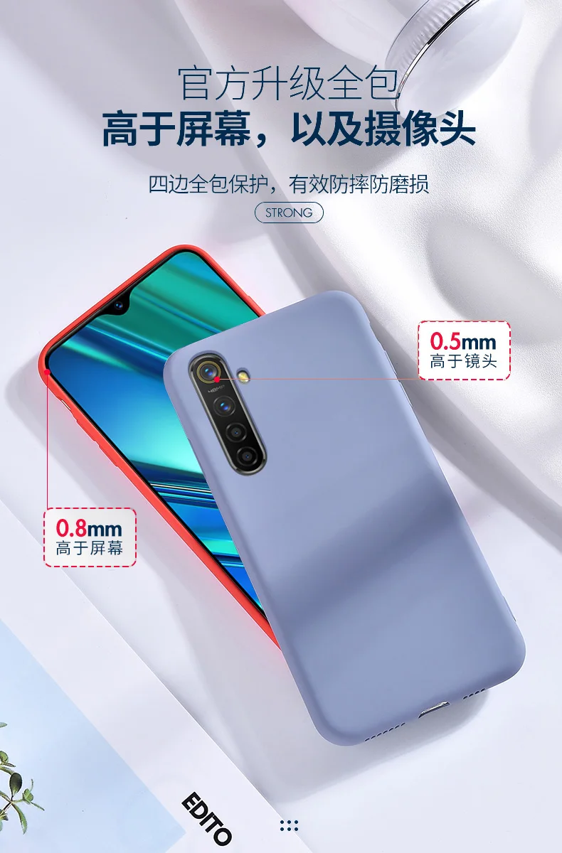 Для OPPO Realme X2 Pro Чехол с полной защитой для Realme X Lite X2 Pro Reno Z 2 чехол Ультратонкий ТПУ силиконовый мягкий чехол