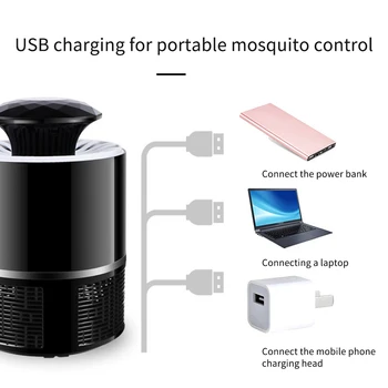 

Bug Zapper Electric Pest Control LED Trap Lamp USB Rechargeable Living Room Camping Nonradiative Travel Mosquito Killer Light