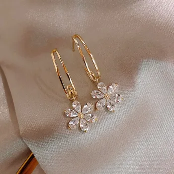 

Bowknot Long Rhinestone Earrings Temperament Personality Korean Earrings Girl Bowknot Heart-shaped Simple Wild Earrings
