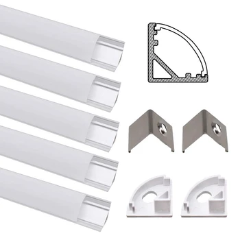 

20pcs aluminum profile for led strip led profile aluminum for 10mmpcb,90 degree corner led profile diffuser