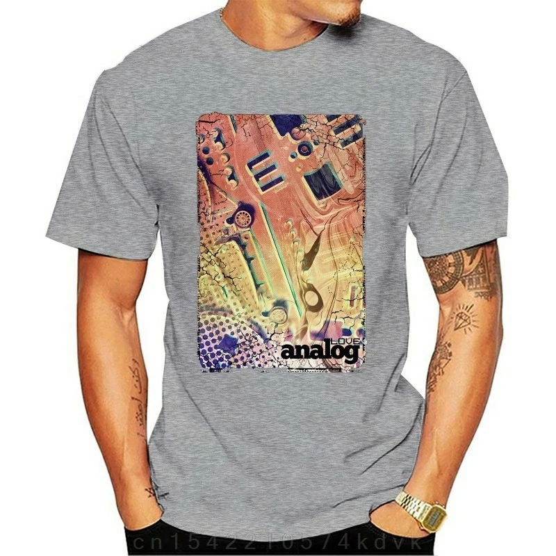 Love Analog Sintetizer T-Shirt Da Uomo-Synth Moog Korg Roland Akai Print T Shirt Summer Style Top Tee Manica Corta