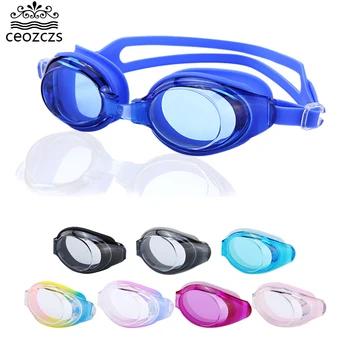 

CEOZCZS Swimming Glasses Comfortable Anti-fog Swimming Goggles Adult Plain Glass Goggles for Both Men and Women Multi-color