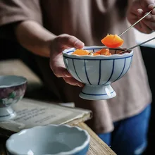 1 шт. японский стиль Глазурь Цвет Высокая посуда японская кухня многоцелевой керамический десерт чашка для мороженого