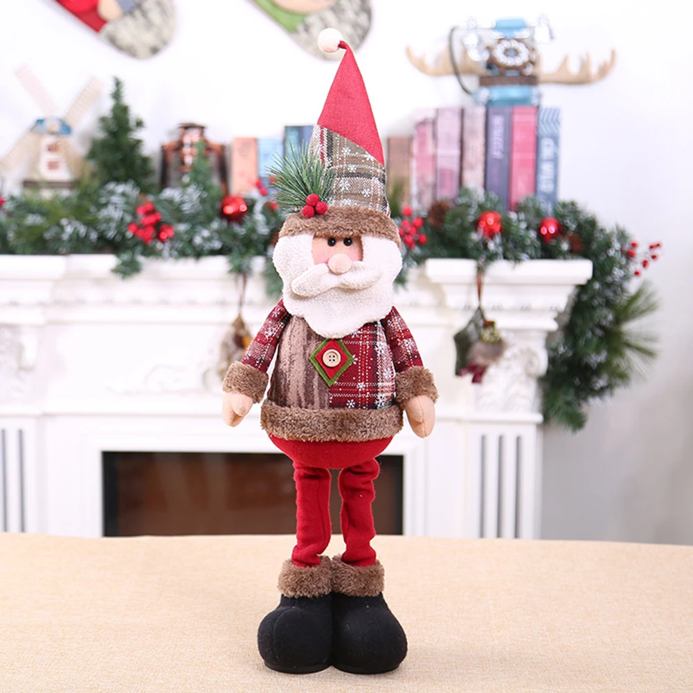 Оригинальные рождественские украшения ручной работы Новогодние куклы украшения для рождественской ёлки инновационные Санта Снеговик и Лось