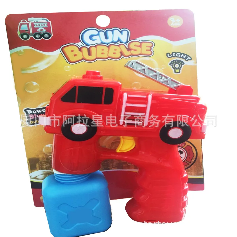 

Summer Day Children Outdoor Blowing Bubbles Toy Fully Automatic Light And Sound Fire Truck Hand-Held Bubble Gun Toy