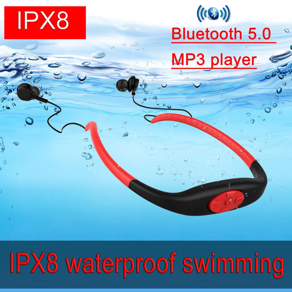 Новинка IPX8 bluetooth наушники 2020 FM стереонаушники водонепроницаемые наушник для