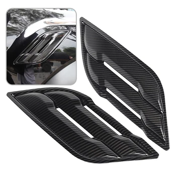 

DWCX Carbon Fiber Black ABS Car Styling Fender Air Vent Cover Trim Fit for Ford F150 Raptor 2017 2018 2019