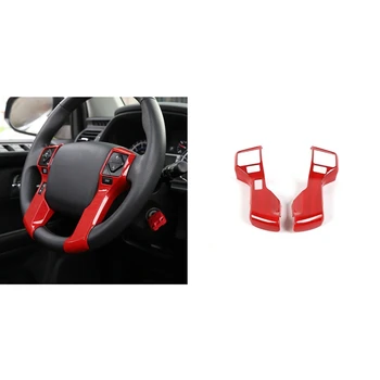 

2Pcs Car Red ABS Steering Wheel Moulding Panel Cover Trim for Toyota 4Runner 2010-2019