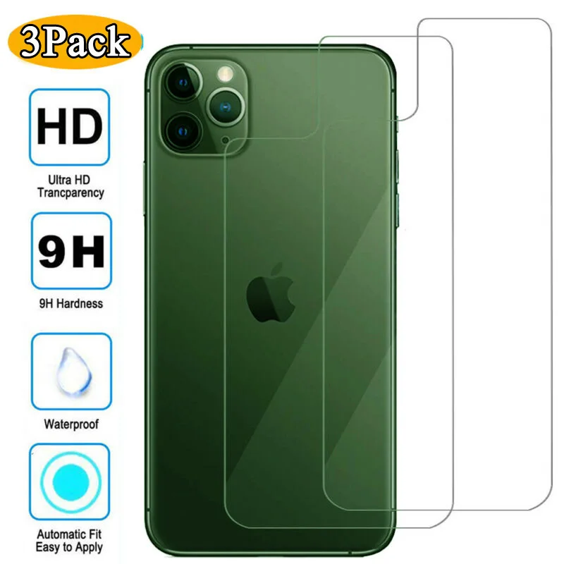3 шт задняя Защитная Закаленное стекло для iPhone 11 Pro 8 7 6 6s Plus XR X XS Max защита задней