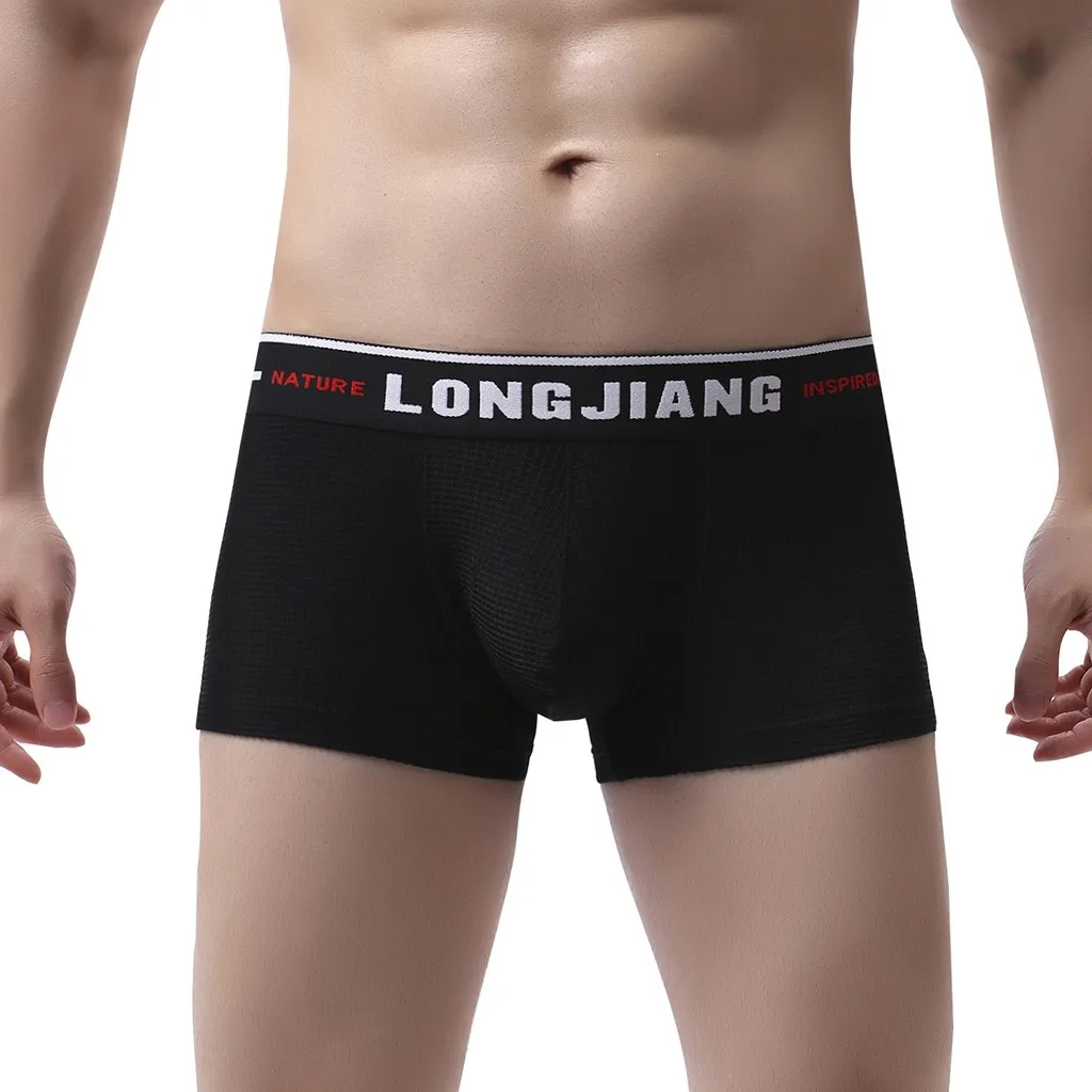 

underwear men boxer Solid Underwear Soft Breathable Knickers Short Sexy Comfortable panties underpants cueca masculina