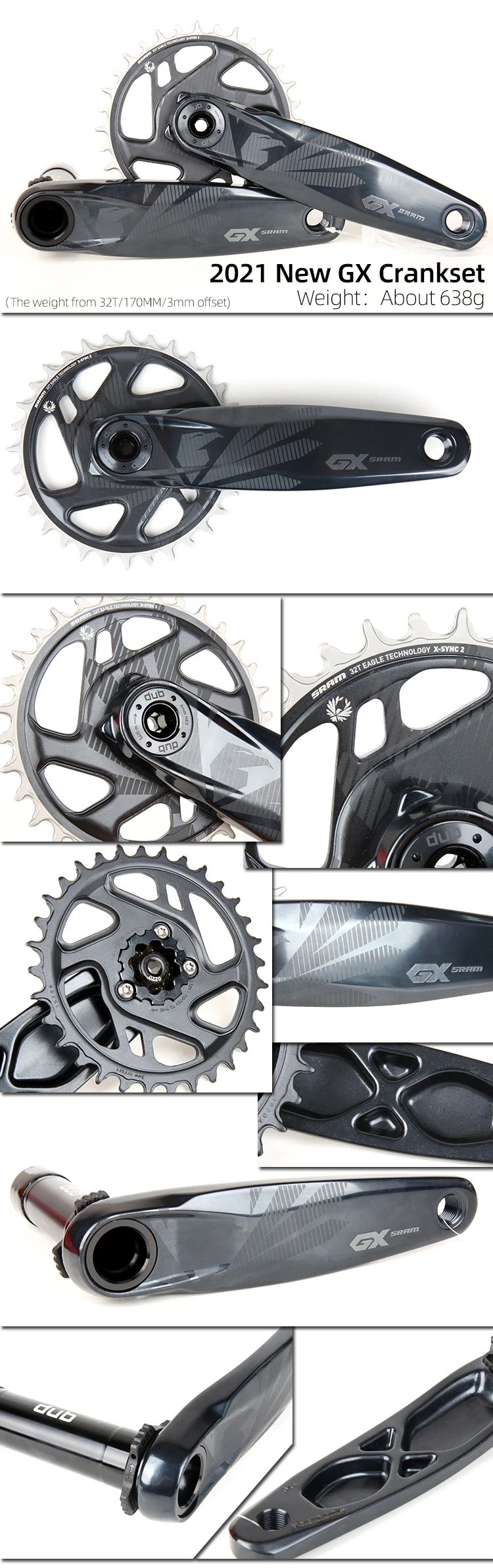 2021 NEW SRAM GX EAGLE 1x12 12 Speed Groupset DUB Kit 32T