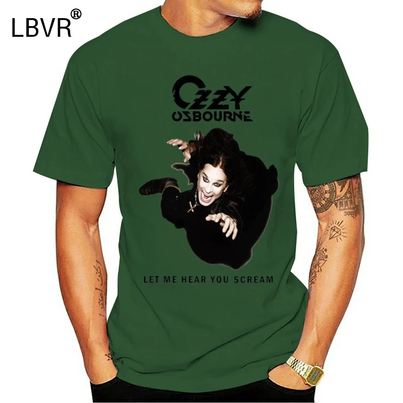Ozzy Osbourne Let Me Hear You Scream T-shirt White Poster All Sizes S..3XL 100% Cotton T Shirts Brand Clothing Tops Tees | Мужская