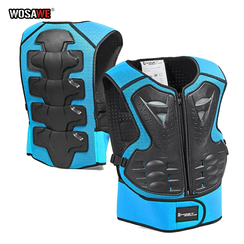 

Children Body Protector Armor Motorcycle Jacket Roller Skating Motocross Back Shield Sleeveless Vest Spine Chest Protective Gear