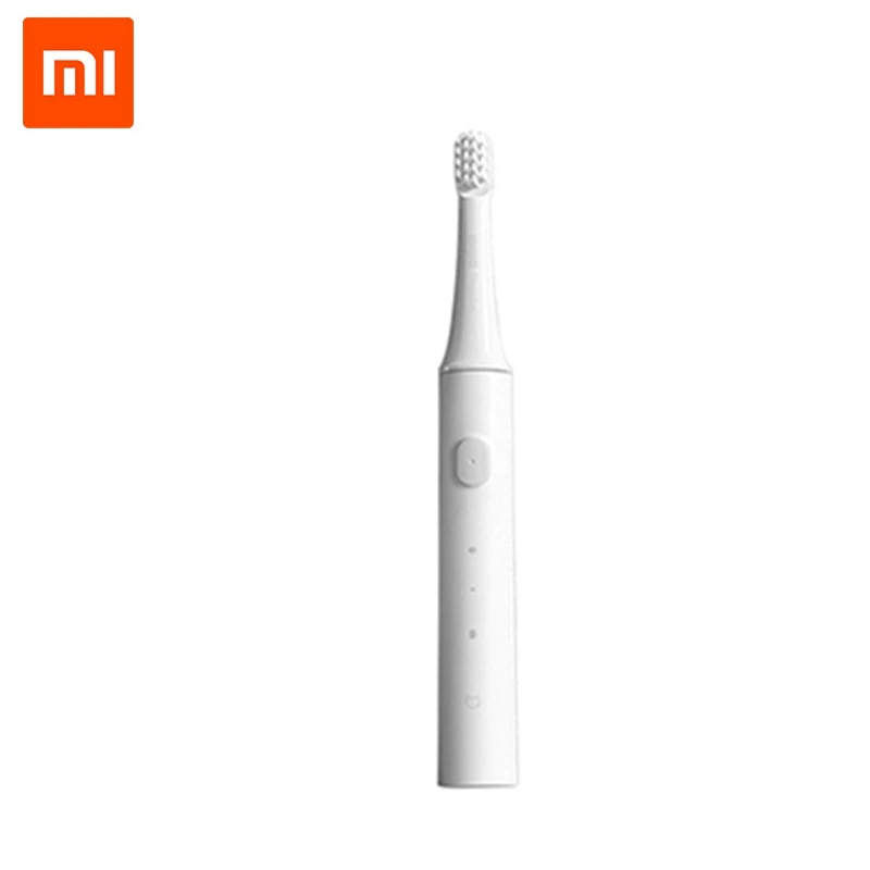 Xiao mi jia T100 mi умная электрическая зубная щетка Xiao mi Sonic зубная щетка отбеливающая уход за полостью рта с насадкой-щеткой - Цвет: White 1pcs