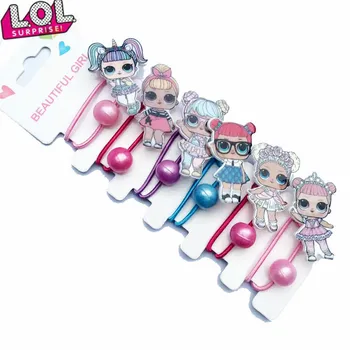 

6 Pcs/set Lol Surprise! Hair Clip Set Cute Hairpin Rubber Band Hair Accessories Cartoon Girl Hair Clips Gifts for Women