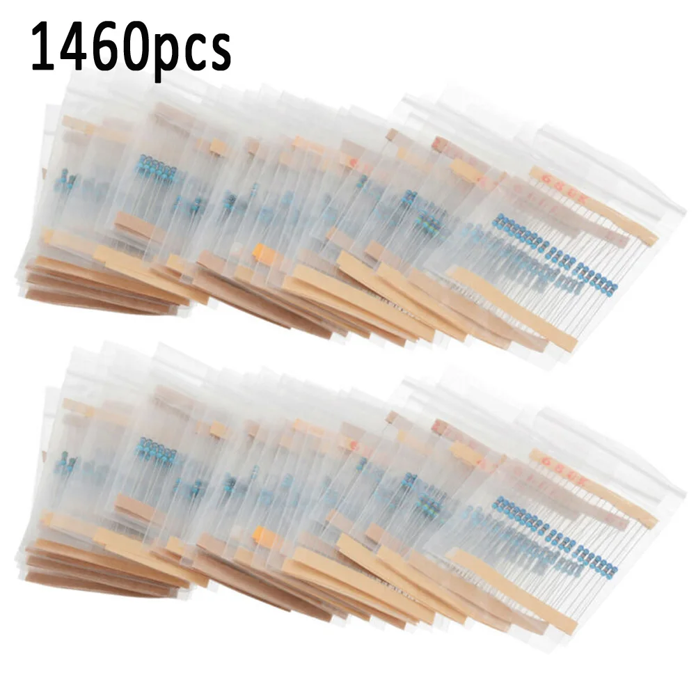 Assortment Metal Film Resistor Labelled 73 Value Accessory Set 1460Pcs Durable