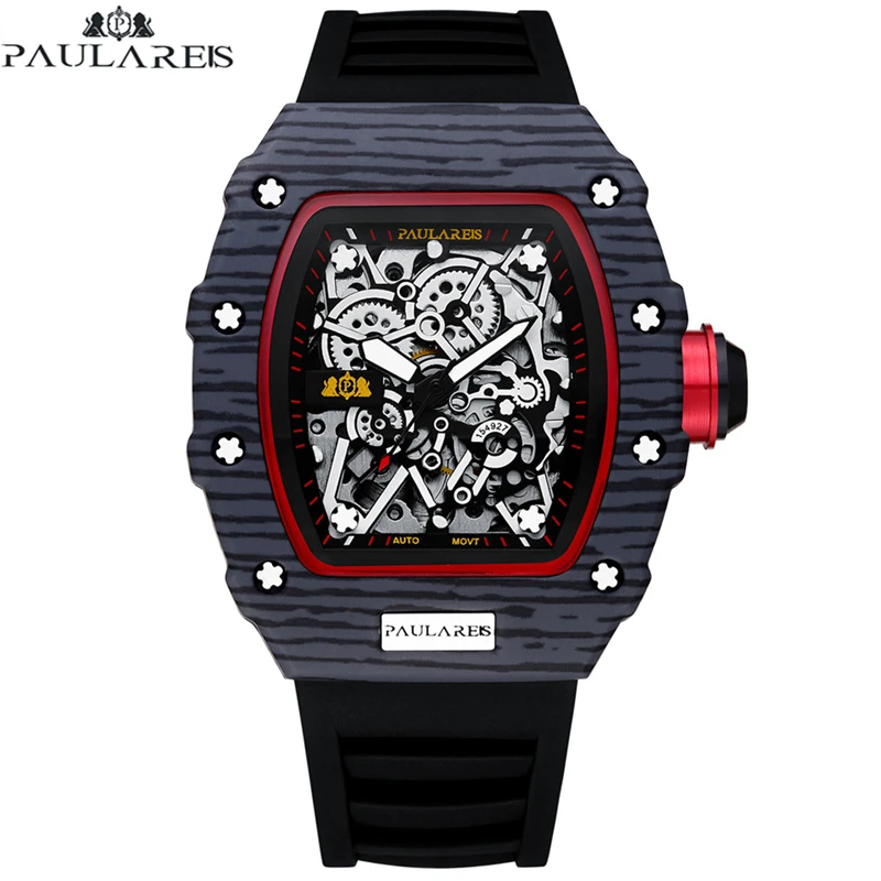 Мужские прямоугольные автоматические часы Orologio Uomo s 2022 Роскошные брендовые