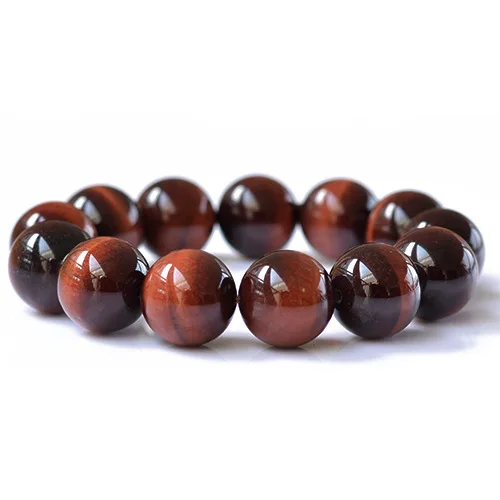 

Bracelet Bangle Natural Jade Jewelry Round Beads Strand Elastic bracelets for women men Red tiger eye stone bracelet