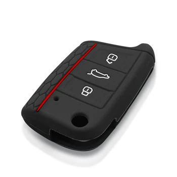 Cover chiave telecomando per VW Gollf 7 MK7 per Skoda Octavia A7 per VW Seat chiave a distanza per auto per Golf Mk7 custodia in Silicone per auto 3 Cover chiave telecomando per VW Gollf 7 MK7 per Skoda Octavia A7 per VW Seat chiave a distanza per auto per Golf Mk7 custodia in Silicone per auto - Portachiavi KEEYOU per VW Gollf 7 MK7 per Skoda Octavia A7 per VW Seat chiave