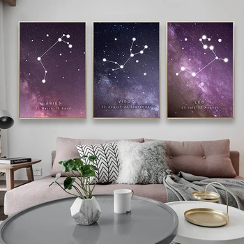 

Nordic Star Posters And Prints Twelve Constellation Canvas Painting Fashion Art Wall Pictures For Living Room Home Decoration