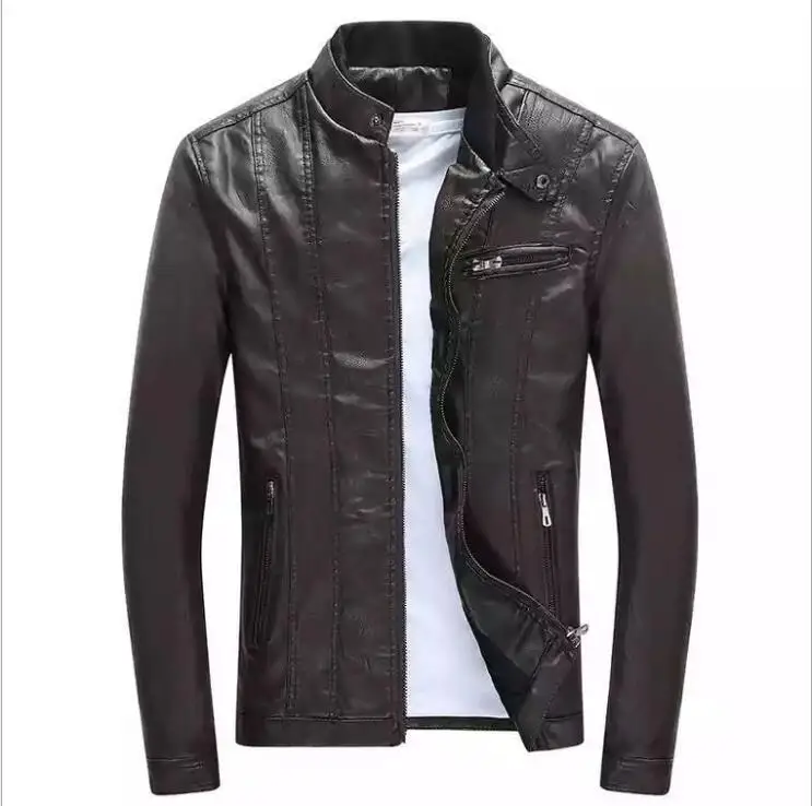 Кожаная куртка мужская Кожаная куртка chaqueta moto hombre, мужские Куртки из искусственной кожи, байкерская куртка из искусственной кожи, зимняя мужская классическая Толстая куртка