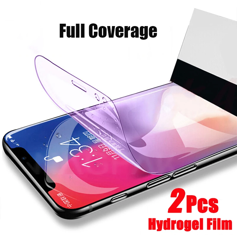 Гидрогелевая пленка для iphone 8 7 Plus SE 2020 Защитная экрана 12 11 Pro XS Max XR X 2 шт.|Защитные