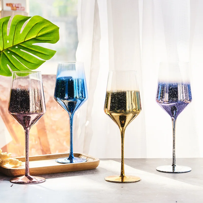 Wine Glass Goblet Lead-Free Champagne Goblets Party Dinner Drink Cup Creative Starry Sky Home Decoration