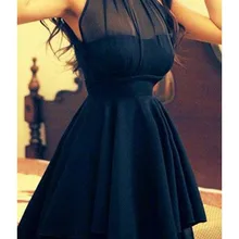 Горячая Распродажа платье для выпускного вечера А-силуэт/Принцесса Жемчужина без рукавов шифон Короткие/Мини Вечерние платья