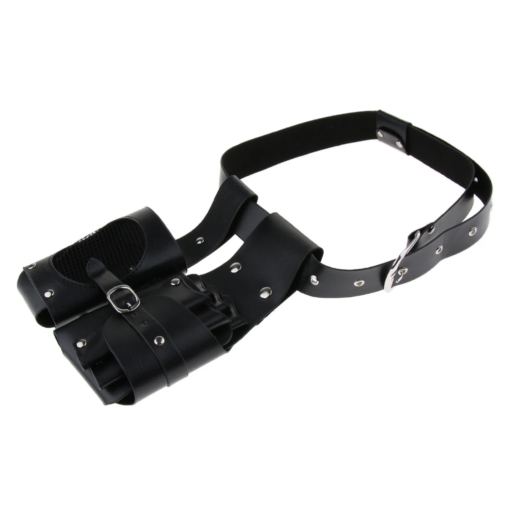 Pro Salon Hair Cutting Scissors Clips Combs Leather Holster Hairdressing Tools Pouch Bottle Holder Waist Bag