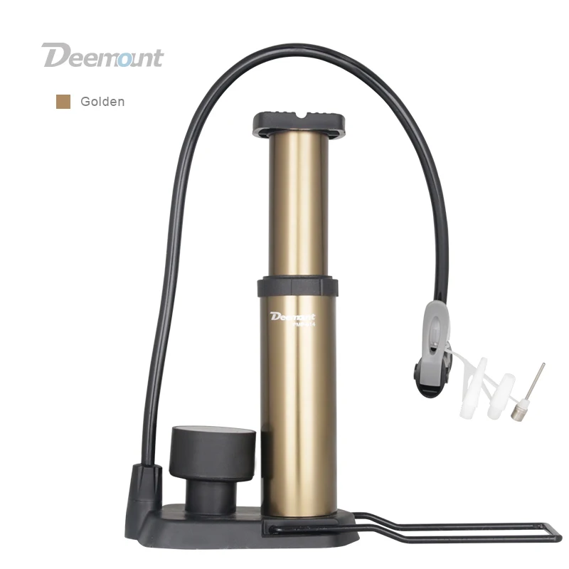 Golden Deemount велосипедный насос MTB насос 160PSI манометр ножной педаль портативный напольный воздушный насос внешний шланг подходит Presta Schrader - Цвет: Golden