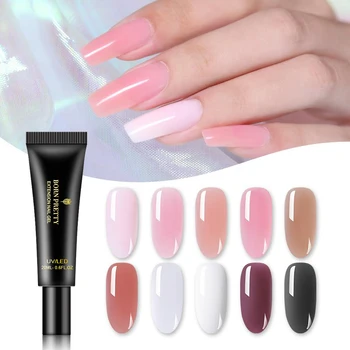 

BORN PRETTY Clear White Nail Acrylic Poly UV LED Gel Builder Nail Gel Tips Enhancement Slip Solution Building Nail Extend Gel