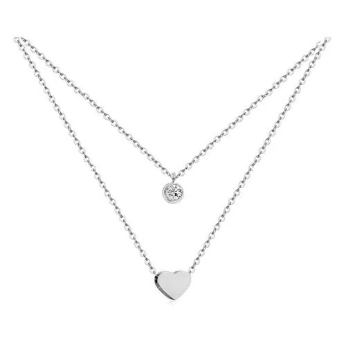 03-silver Нержавеющая сталь Кристалл Звезда и луна кулон ожерелье для женщин двойной слой кристаллов Пентакль Луна заявление ожерелье s - Окраска металла: 03-silver