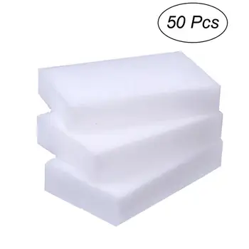 

50pcs Extra High-density Durable Nano Magic Cleaning Sponge Eraser Strong Decontamination Washing Brush (White)