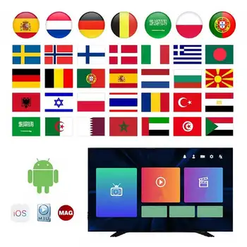 

m3u iptv for Fr Spain Netherlands Belgium Portugal Europe with Android box pc device