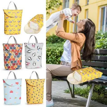 

Baby Diaper Organizer Reusable Bag Waterproof Excellent Polyester Cotton Composite Fabric Prints Mother Storage Travel Nappy