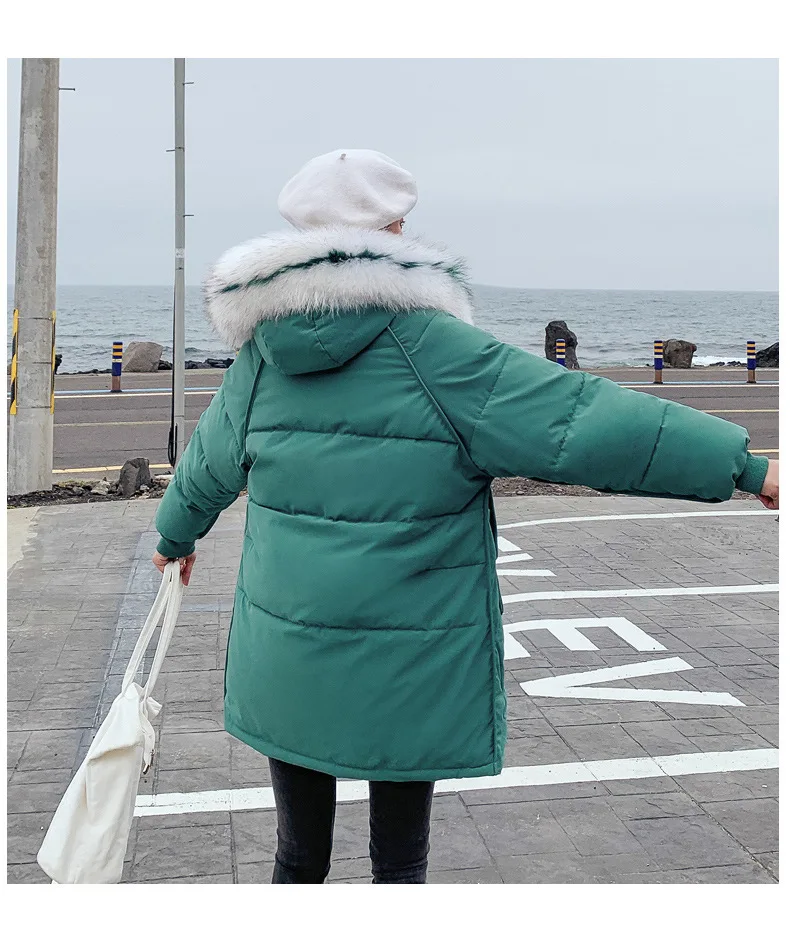 Зимняя одежда для снега, Базовая куртка-бомбер, женское Свободное пальто, Хлопковая женская одежда, парка, Женская Корейская куртка с капюшоном,, пальто