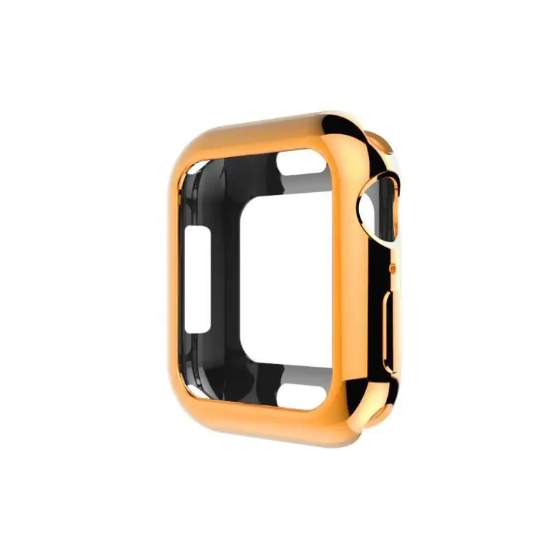 Защитный чехол для apple watch band 44 мм 40 мм Iwatch band 4 чехол TPU силиконовый мягкий защитный чехол apple watch аксессуары - Цвет: orange gold