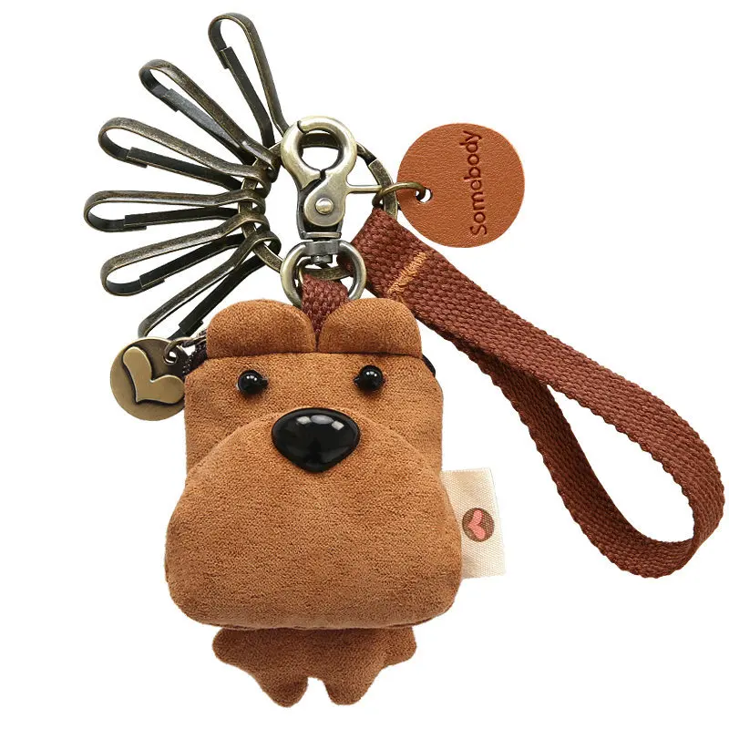 

Origional Embarrassed Embarrassed Bear Keychain Sansebuding Key Pendants Korean-style Cute Men And Women Car Key USB Drive Buckl