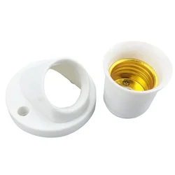 E27 Easy Install Oblique Heat Resistant Plastic Lighting Fixture Lamp Holder Adapter Converter Screw Light Bulb Base